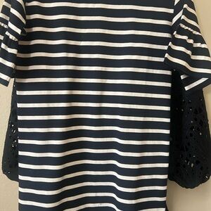 J. Crew Blue White Striped Dress